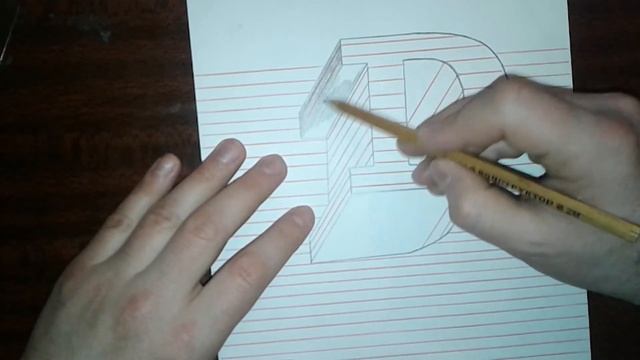 How to draw a letter D. Draw step by step. 3D Art смотреть онлайн