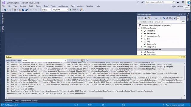 How to create project templates for Visual Studio 2017 (SideWaffle Creator 2017) смотреть онлайн