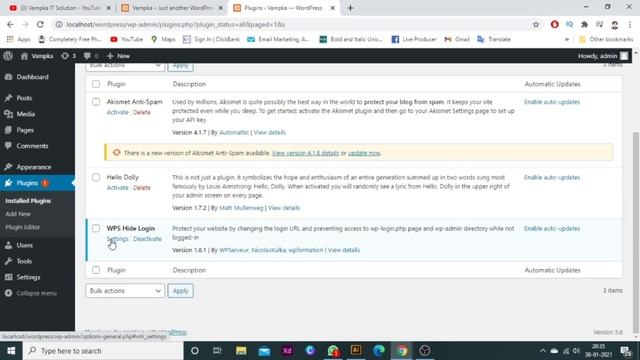 How to change WordPress Admin URL (Free WP Plugin)In Hindi 2021 |Part:- 2 #wordpress #wps смотреть онлайн