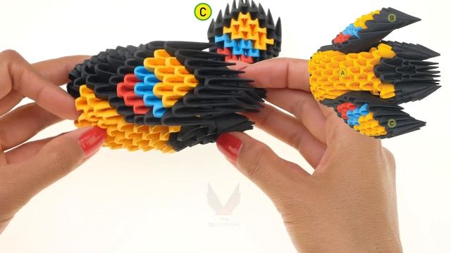 ORIGAMI 3D -  KOGUT (Rooster)