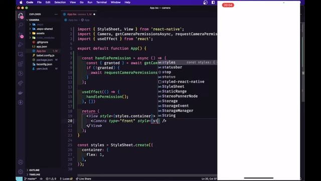 Como usar câmera no React Native смотреть онлайн