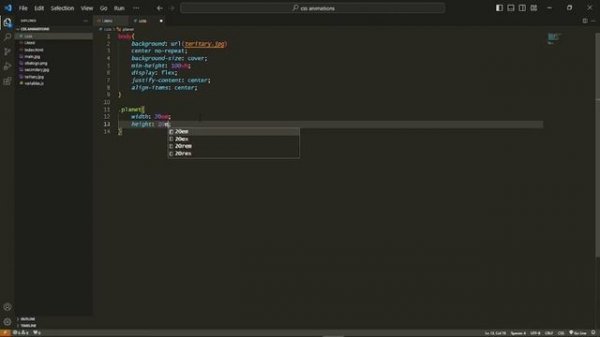 Create Planet Animation Using HTML, CSS & JS | HTML, CSS Animation