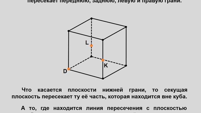 Стереометрия Ч 3 Сечения куба плоскостью смотреть онлайн