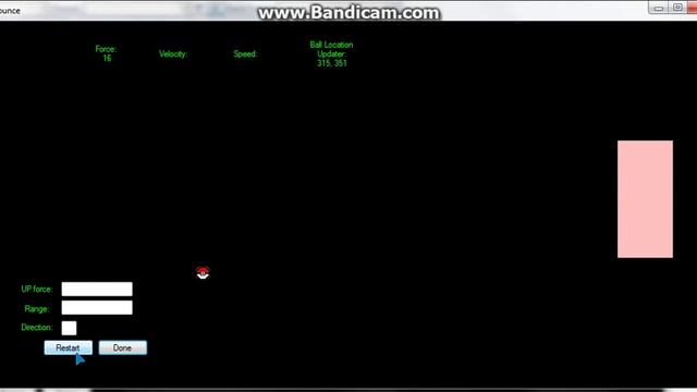 C# Windows Form Simple physics Bouncing ball. смотреть онлайн