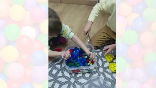 💪Упражнение на развитие мелкой моторики и координации движений, сортировка. На занятии с логопедом! смотреть онлайн