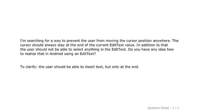 Android : How to disable cursor positioning and text selection in an EditText? (Android) смотреть онлайн