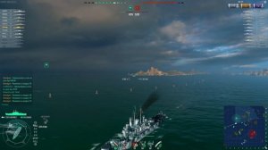 World of Warships Крейсер Де Мойн 4 на одного-не страшно / Cruiser Des Moines 4 vs you - not afraid