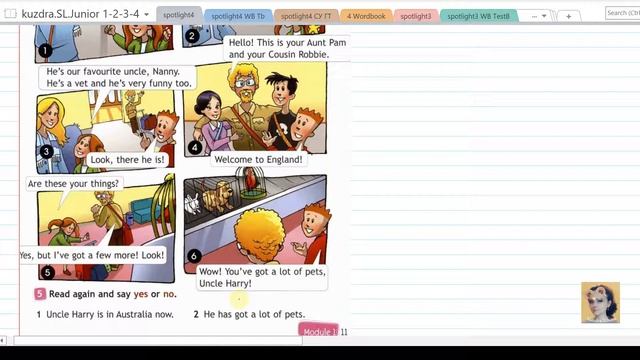 4. Spotlight 4. Module 1. Words. Unit 1.Student's Book + Workbook