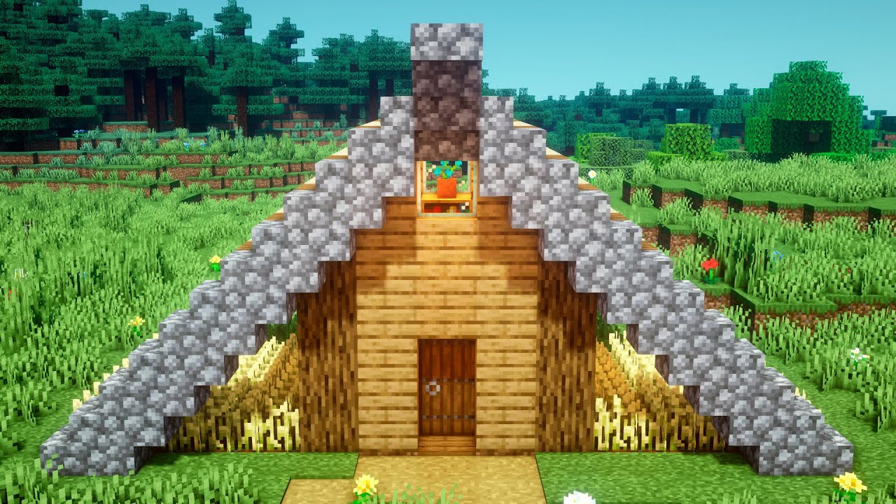 СТАРТОВЫЙ ДОМ В МАЙНКРАФТ! смотреть онлайн