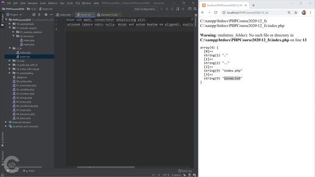 Working with File System | PHP for Beginners - Part 18 смотреть онлайн