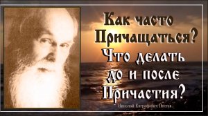 Как часто Причащаться? Что делать до и после Причастия? Николай Евграфович Пестов.