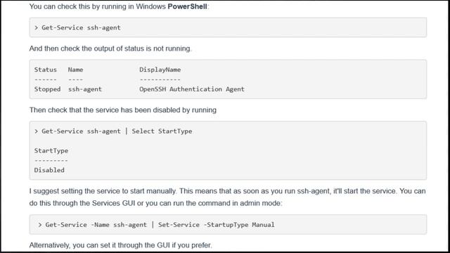 [ssh] Starting ssh-agent on Windows 10 fails: "unable to start ssh-agent service, error :1058" смотреть онлайн