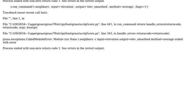 GIS: Error while performing actions in GRASS GIS in Python смотреть онлайн