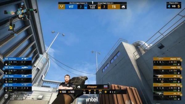 CS:GO :- Team Vitality vs Team Spirit - ESL Pro League Season 14 - [ Nuke ] Map 3