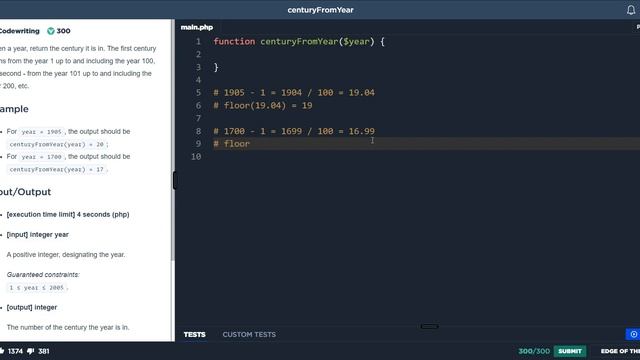 Century From Year - PHP - Code Signal смотреть онлайн
