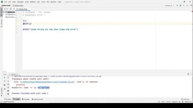 Tutorial Pemrograman Python untuk Pemula : 16 (menggunakan Try..Except) смотреть онлайн