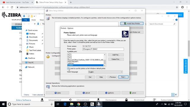 How to Setup and Install Zebra lp2844 Printer on Windows 10 4x6 | Works for any Zebra Printer смотреть онлайн