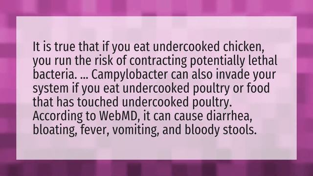 What happens if I eat slightly undercooked chicken? смотреть онлайн