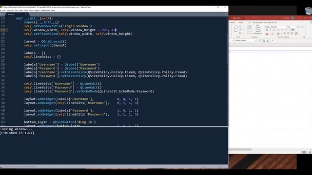 Create A Login Form App Connected To A Database | PyQt6 Tutorial смотреть онлайн