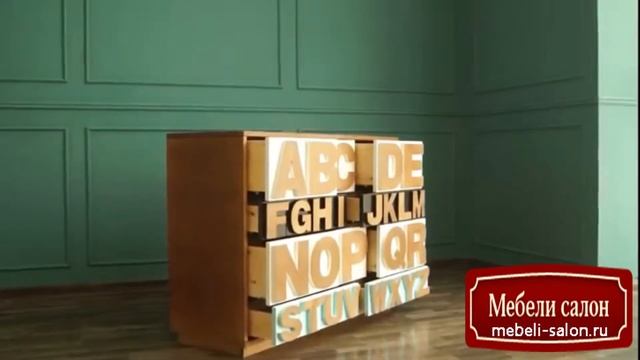 Большой комод Alphabeto AL 011ETG4 от фабрики "Этажерка" смотреть онлайн