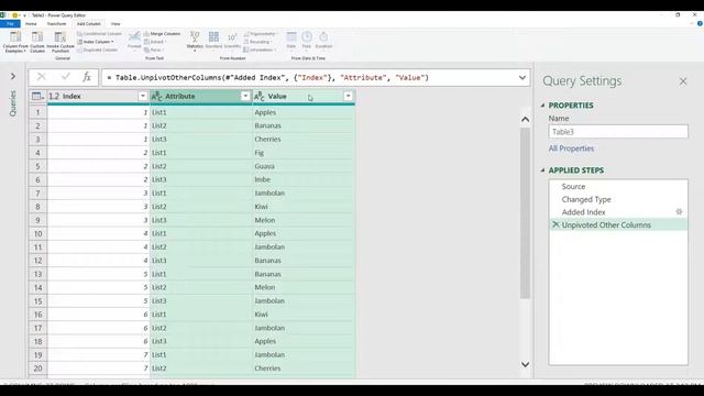 [Power Query] How to Extract Unique Values From Multiple Columns In Excel? смотреть онлайн