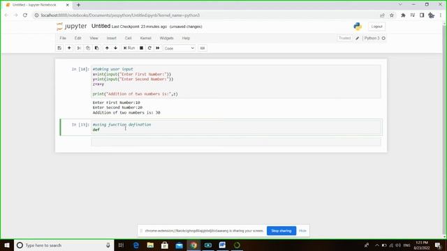 Addition of two numbers in python using simple way and using function also смотреть онлайн