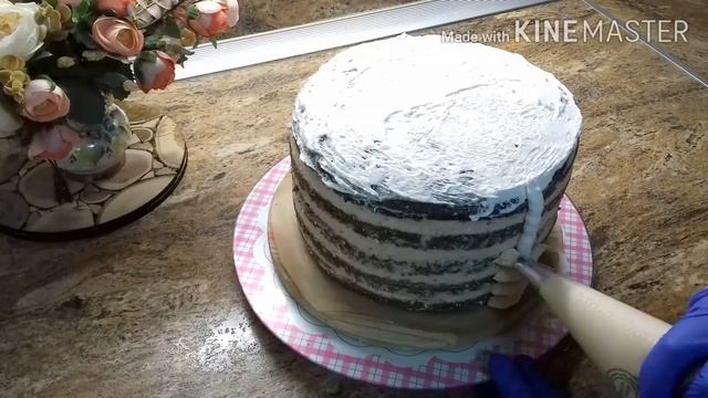 Торт "Корзина с сиренью и тюльпанами" ?Как украсить торт? смотреть онлайн