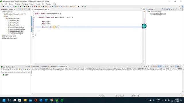 Ternary operator in java coding//java coding in Telugu 2022 / Easy Learning Channel смотреть онлайн