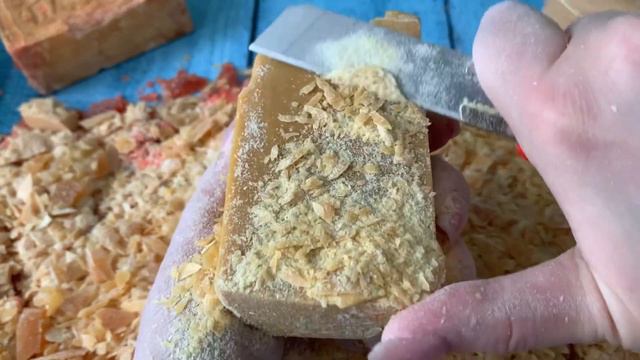 Сет с резкой советского банного мыла. Very dry soap! смотреть онлайн