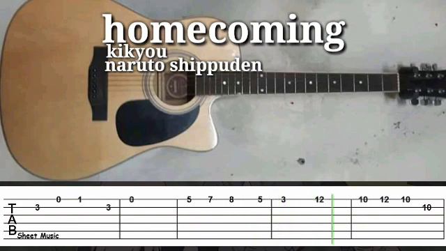HOMECOMING kikyou ( naruto shippuden ) with tabs | guitar cover смотреть онлайн