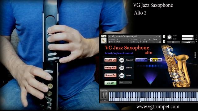 VG Alto Saxophone NI Kontakt Sample library and AKAI EWI4000s смотреть онлайн