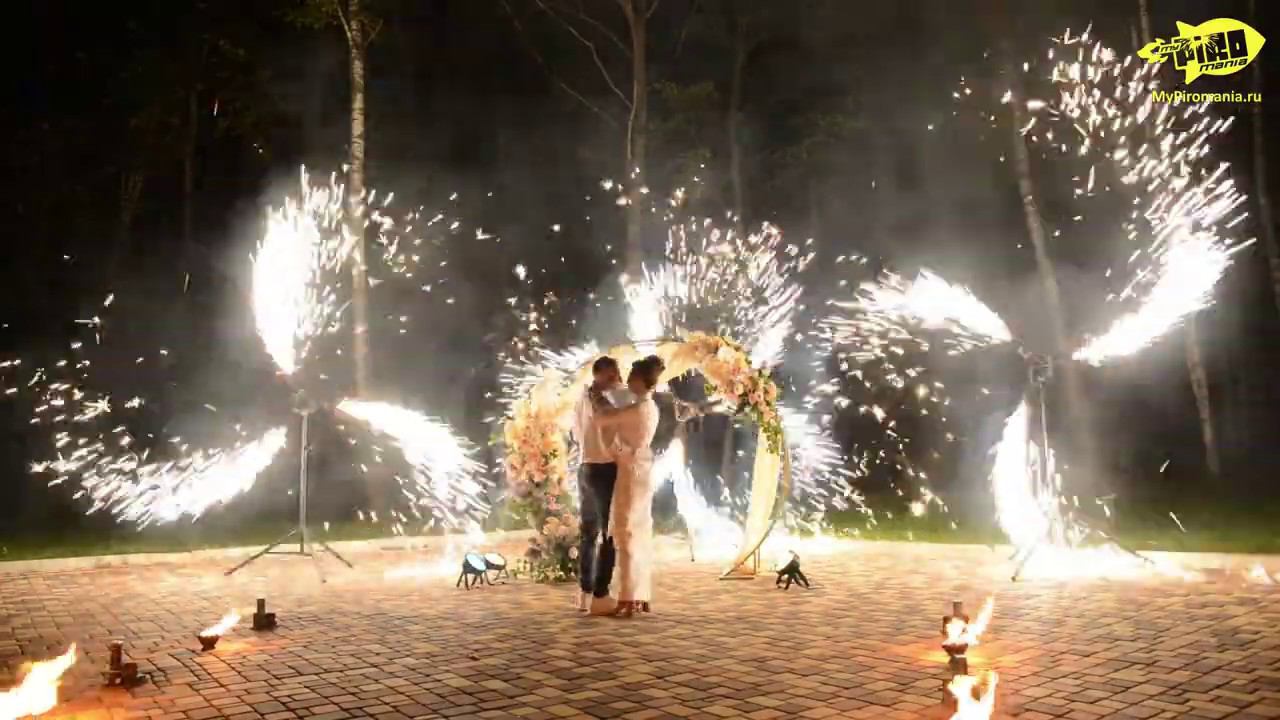 Стильной свадьбе - стильный финал. Пиротехническая открытка "Серенада" с калейдоскопом. смотреть онлайн