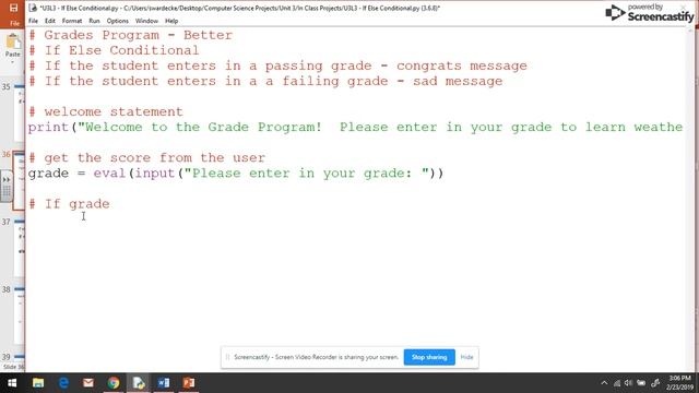 CS in Python - Unit 3 Video 3B - Grades Program Better смотреть онлайн