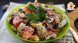 САЛАТ с ТУНЦОМ и консервированной ФАСОЛЬЮ: просто, быстро, вкусно