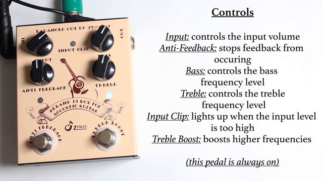 Zealux - ZP-40 Acoustic Preamp DI Box - Demo (Caline CP-40)