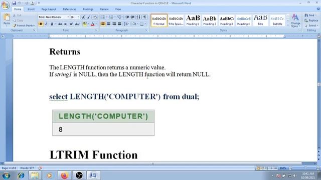 Character Function in QRACLE смотреть онлайн