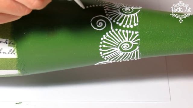 Кружевной декор бутылки. Декупаж. Подарок своими руками. смотреть онлайн