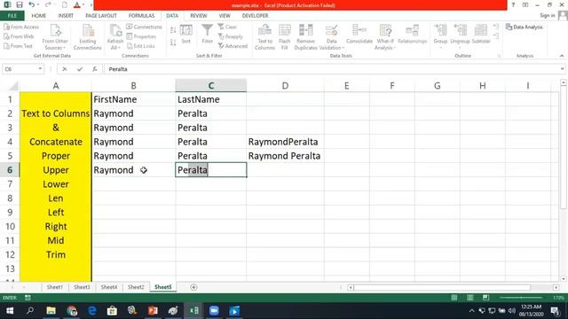 Frequently Used Text Functions in EXCEL смотреть онлайн