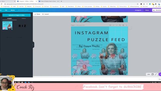 Instagram Puzzle Feed Using Canva смотреть онлайн