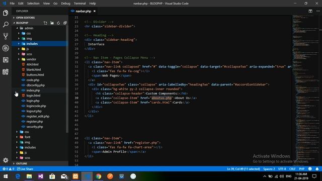 PHP Blog Part-3 [A]: About Us Page Design and Adding Data from Database(ADMIN PANEL) смотреть онлайн