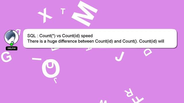 SQL : Count(*) vs Count(id) speed смотреть онлайн