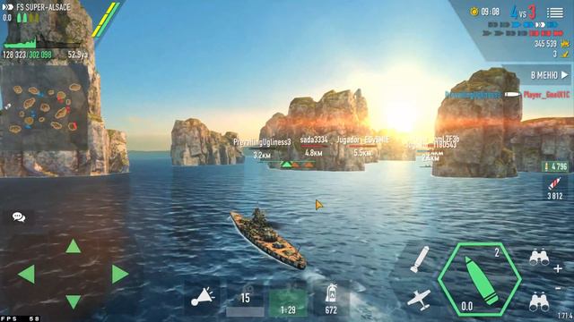Супер Эльза Battle of Warships Уход от торпед... смотреть онлайн