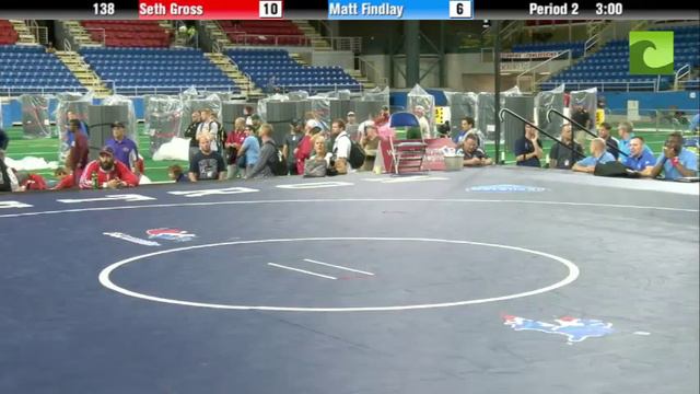 138 lbs. SF - Seth Gross (MN) vs. Matt Findlay (UT) смотреть онлайн