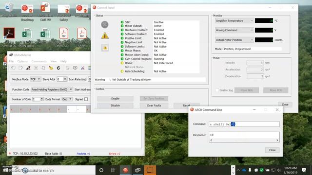 Open Source QModMaster on Windows with Copley Modbus-TCP смотреть онлайн