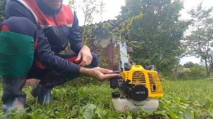 Как запускать бензиновый триммер | мотокосу ?