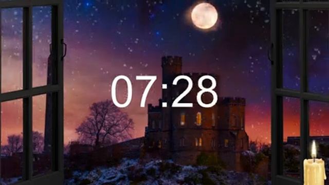15 MINUTE TIMER l 15 MINUTE COUNTDOWN l Winter's Night Ambience with Snow, Candle Flicker & Owls смотреть онлайн