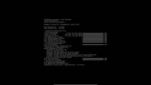 Arch Linux : 22 installing grub to our EFI system смотреть онлайн
