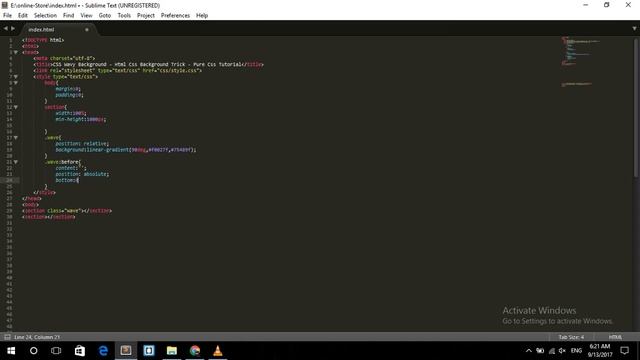 CSS Wavy Background Html Css Background Trick Pure Css Tutorial смотреть онлайн