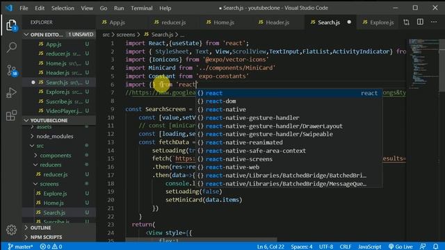 #10 Adding Redux | YouTube Clone | React Native tutorial смотреть онлайн