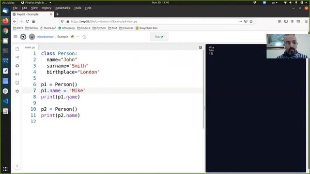 Code for Albania basics in Python: Attributes, Methods, Constructors I смотреть онлайн